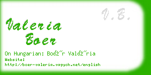 valeria boer business card